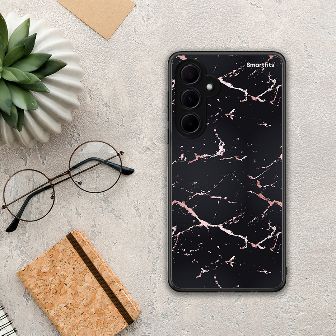 Marble Black Rosegold - Samsung Galaxy A35 θήκη