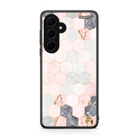 Thumbnail for 4 - Samsung Galaxy A35 Hexagon Pink Marble case, cover, bumper