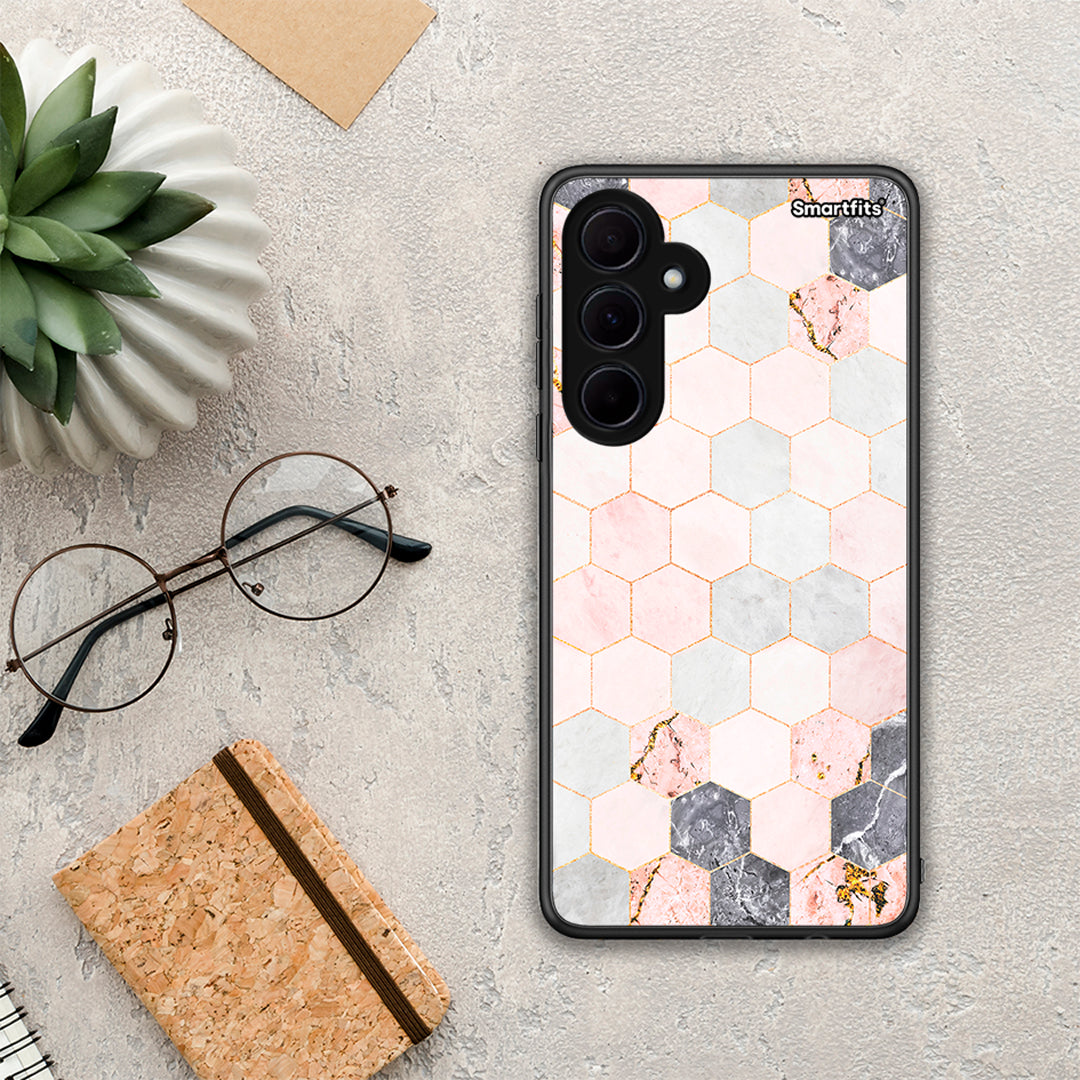 Marble Hexagon Pink - Samsung Galaxy A35 θήκη