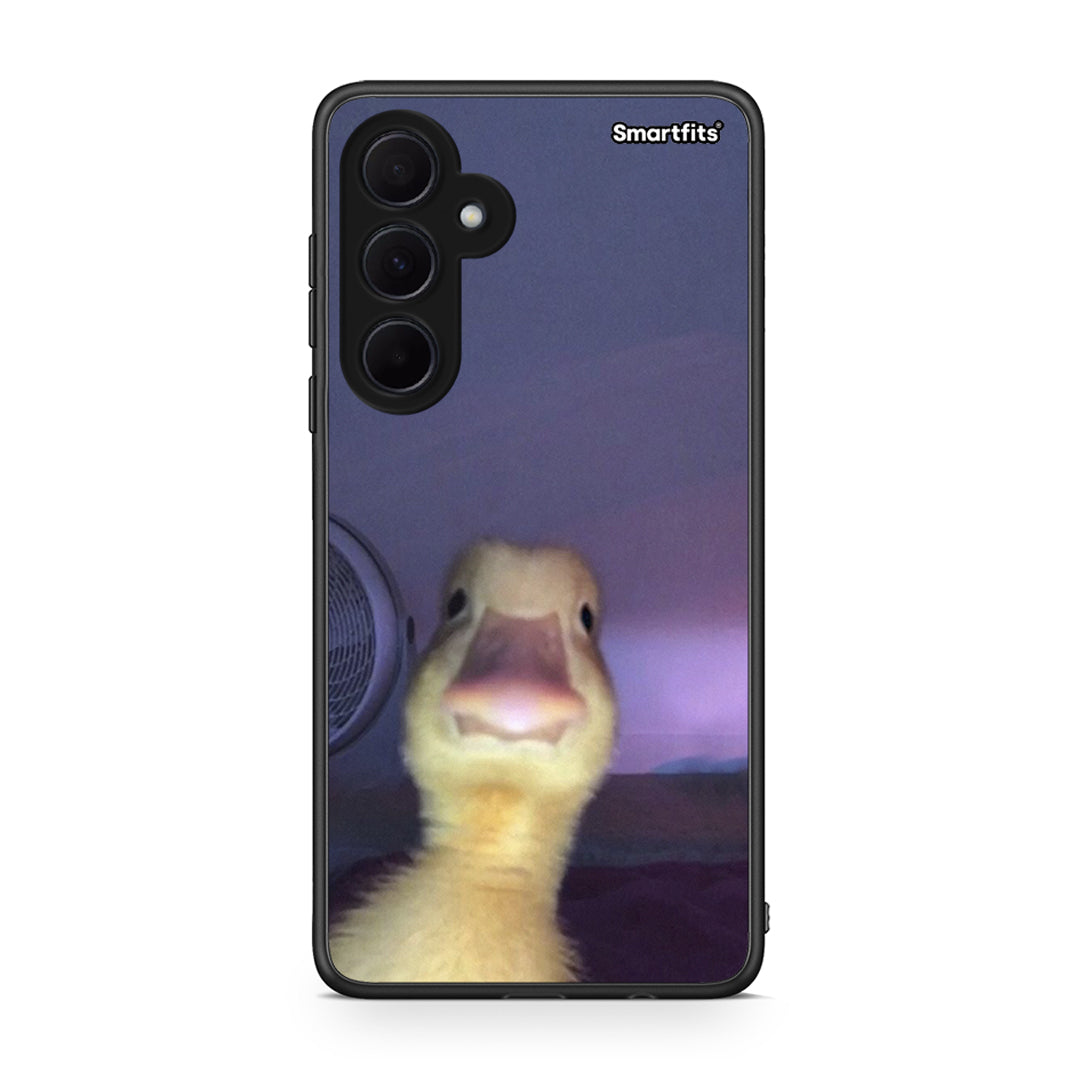 Samsung Galaxy A35 Meme Duck θήκη από τη Smartfits με σχέδιο στο πίσω μέρος και μαύρο περίβλημα | Smartphone case with colorful back and black bezels by Smartfits