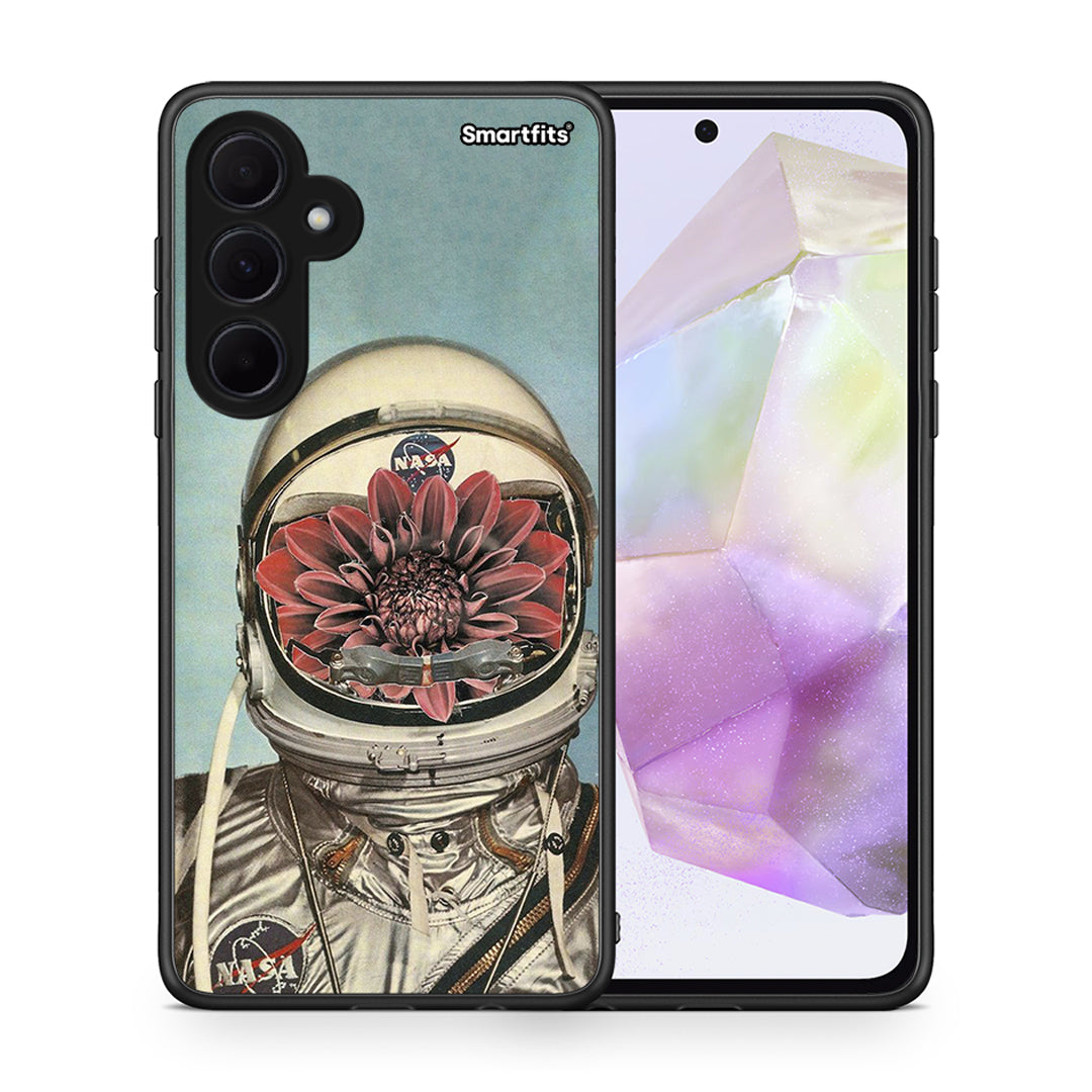 Θήκη Samsung Galaxy A35 Nasa Bloom από τη Smartfits με σχέδιο στο πίσω μέρος και μαύρο περίβλημα | Samsung Galaxy A35 Nasa Bloom case with colorful back and black bezels