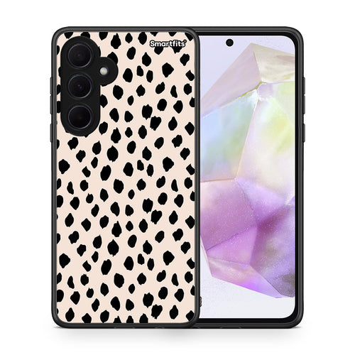 Θήκη Samsung Galaxy A35 New Polka Dots από τη Smartfits με σχέδιο στο πίσω μέρος και μαύρο περίβλημα | Samsung Galaxy A35 New Polka Dots case with colorful back and black bezels