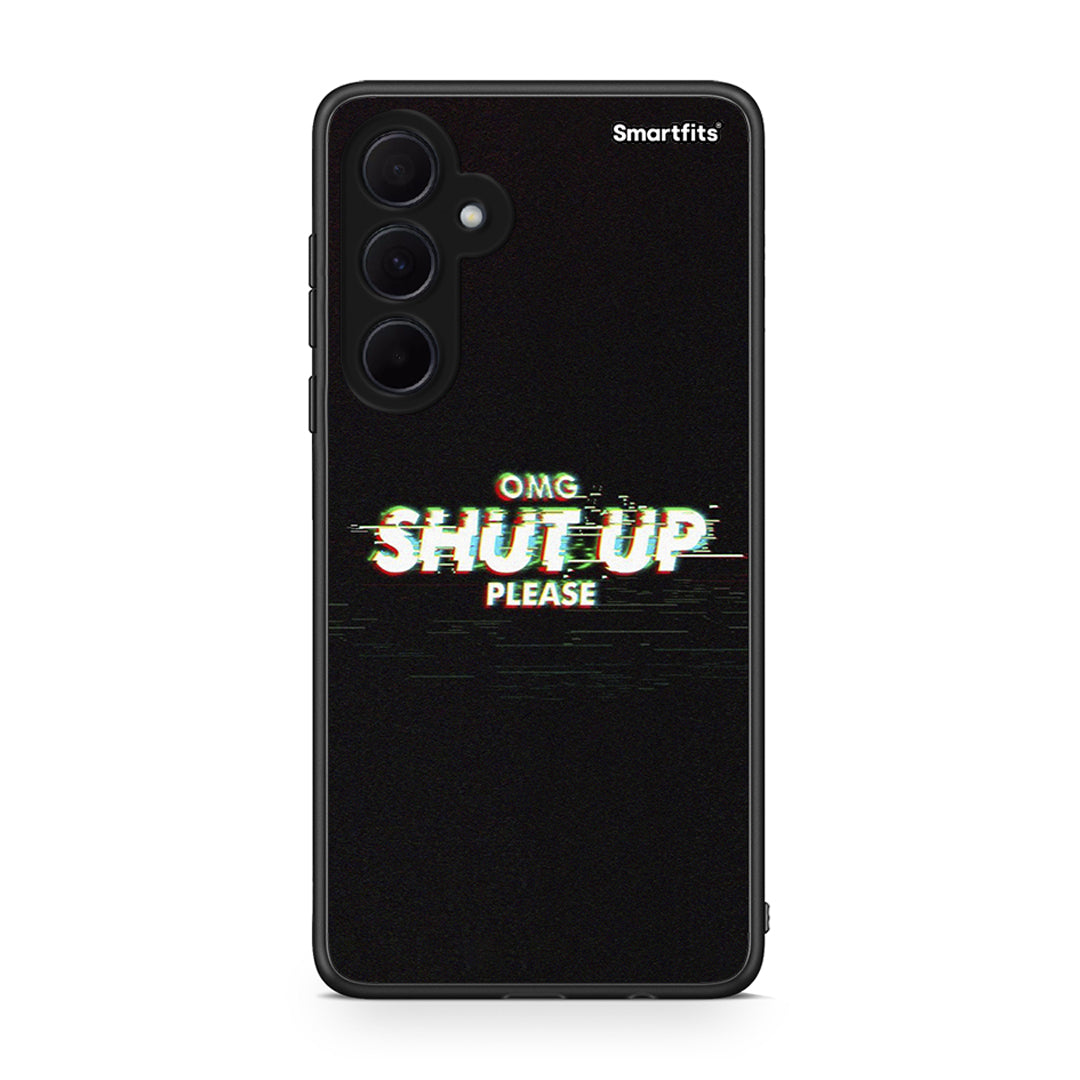 Samsung Galaxy A35 OMG ShutUp θήκη από τη Smartfits με σχέδιο στο πίσω μέρος και μαύρο περίβλημα | Smartphone case with colorful back and black bezels by Smartfits