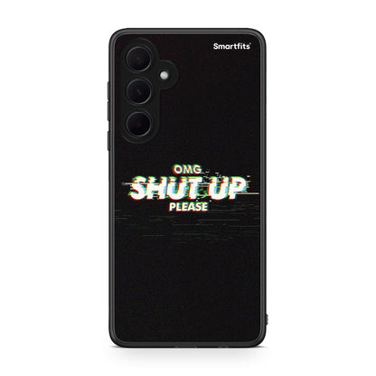 Samsung Galaxy A35 OMG ShutUp θήκη από τη Smartfits με σχέδιο στο πίσω μέρος και μαύρο περίβλημα | Smartphone case with colorful back and black bezels by Smartfits