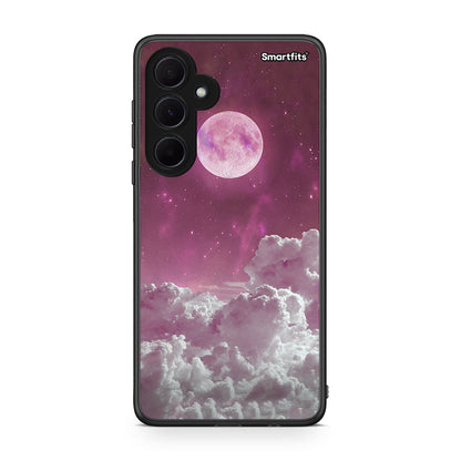 Samsung Galaxy A35 Pink Moon Θήκη από τη Smartfits με σχέδιο στο πίσω μέρος και μαύρο περίβλημα | Smartphone case with colorful back and black bezels by Smartfits