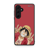 Thumbnail for Samsung Galaxy A35 Pirate Luffy Θήκη από τη Smartfits με σχέδιο στο πίσω μέρος και μαύρο περίβλημα | Smartphone case with colorful back and black bezels by Smartfits