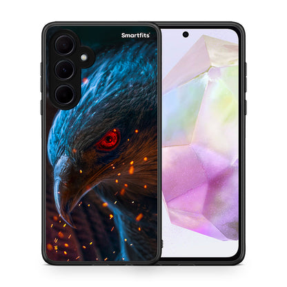 Θήκη Samsung Galaxy A35 Eagle PopArt από τη Smartfits με σχέδιο στο πίσω μέρος και μαύρο περίβλημα | Samsung Galaxy A35 Eagle PopArt case with colorful back and black bezels