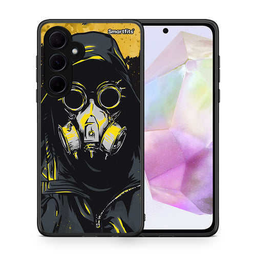 Θήκη Samsung Galaxy A35 Mask PopArt από τη Smartfits με σχέδιο στο πίσω μέρος και μαύρο περίβλημα | Samsung Galaxy A35 Mask PopArt case with colorful back and black bezels