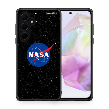 Θήκη Samsung Galaxy A35 NASA PopArt από τη Smartfits με σχέδιο στο πίσω μέρος και μαύρο περίβλημα | Samsung Galaxy A35 NASA PopArt case with colorful back and black bezels