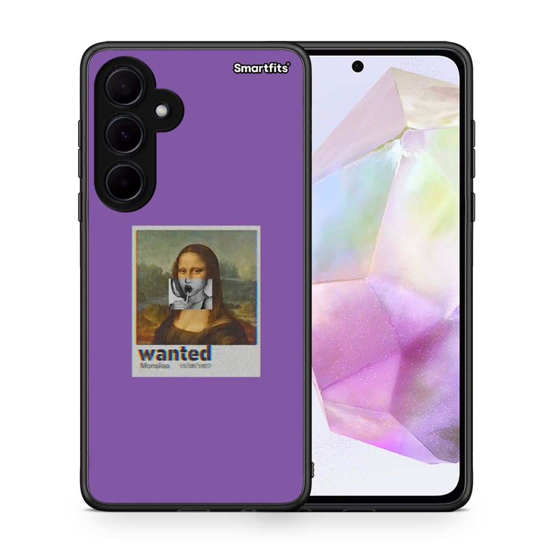 Θήκη Samsung Galaxy A35 Monalisa Popart από τη Smartfits με σχέδιο στο πίσω μέρος και μαύρο περίβλημα | Samsung Galaxy A35 Monalisa Popart case with colorful back and black bezels