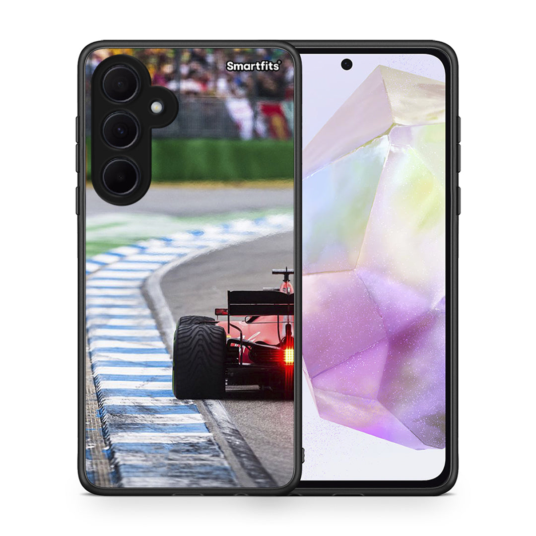 Θήκη Samsung Galaxy A35 Racing Vibes από τη Smartfits με σχέδιο στο πίσω μέρος και μαύρο περίβλημα | Samsung Galaxy A35 Racing Vibes case with colorful back and black bezels