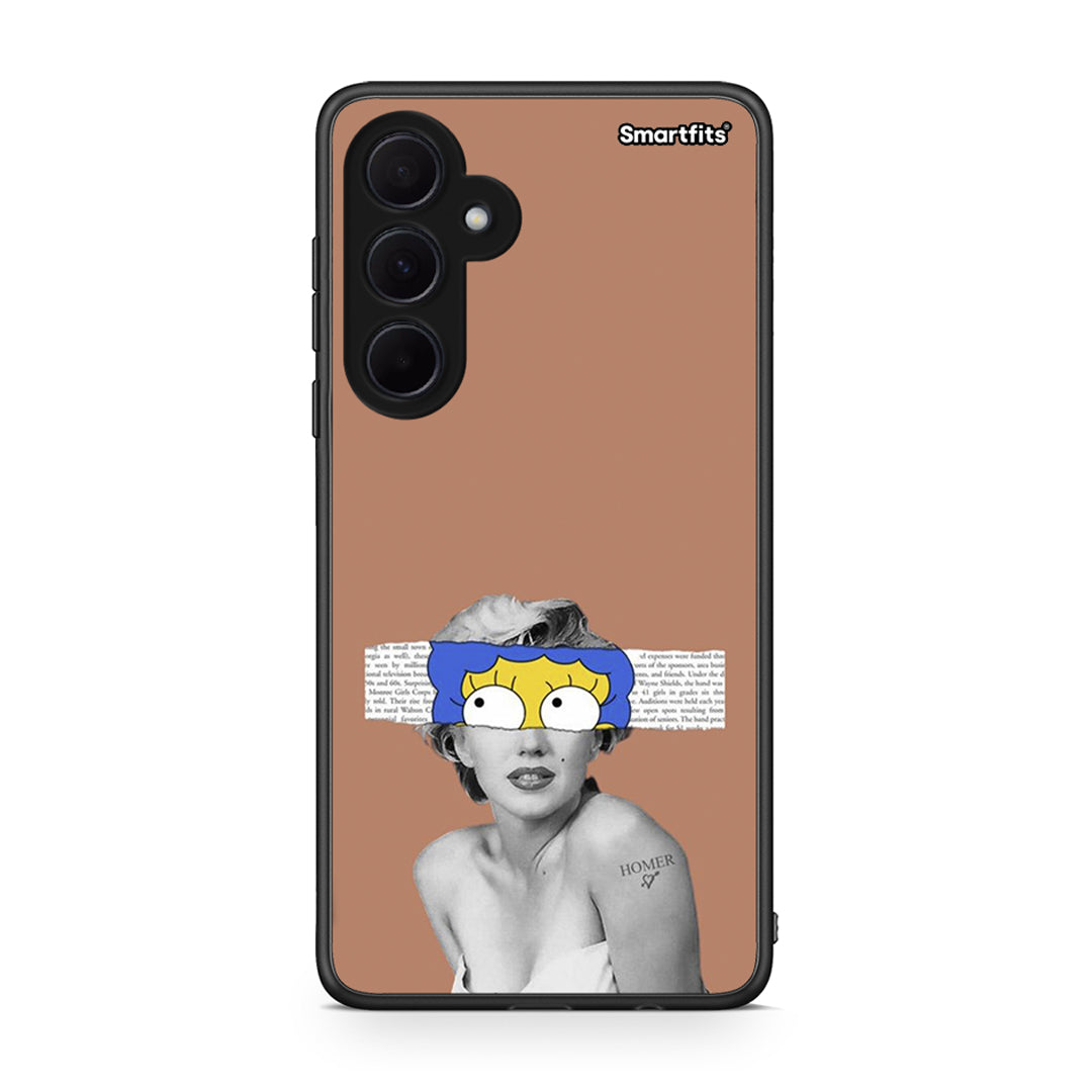 Samsung Galaxy A35 Sim Merilyn θήκη από τη Smartfits με σχέδιο στο πίσω μέρος και μαύρο περίβλημα | Smartphone case with colorful back and black bezels by Smartfits