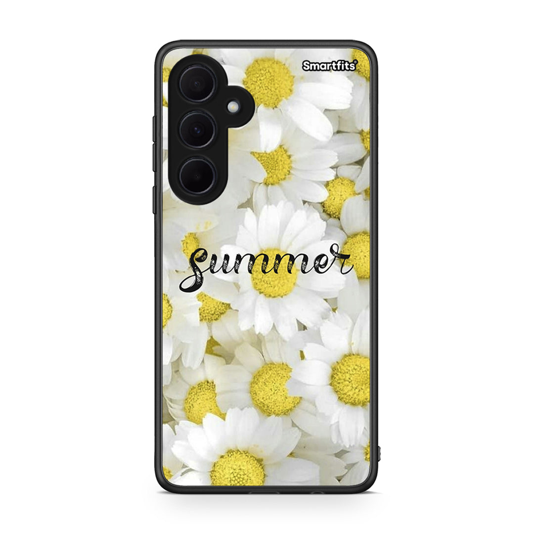 Samsung Galaxy A35 Summer Daisies Θήκη από τη Smartfits με σχέδιο στο πίσω μέρος και μαύρο περίβλημα | Smartphone case with colorful back and black bezels by Smartfits