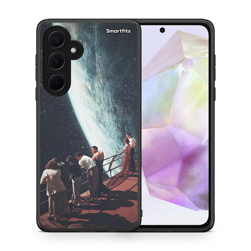 Θήκη Samsung Galaxy A35 Surreal View από τη Smartfits με σχέδιο στο πίσω μέρος και μαύρο περίβλημα | Samsung Galaxy A35 Surreal View case with colorful back and black bezels