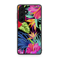 Thumbnail for Samsung Galaxy A35 Tropical Flowers θήκη από τη Smartfits με σχέδιο στο πίσω μέρος και μαύρο περίβλημα | Smartphone case with colorful back and black bezels by Smartfits