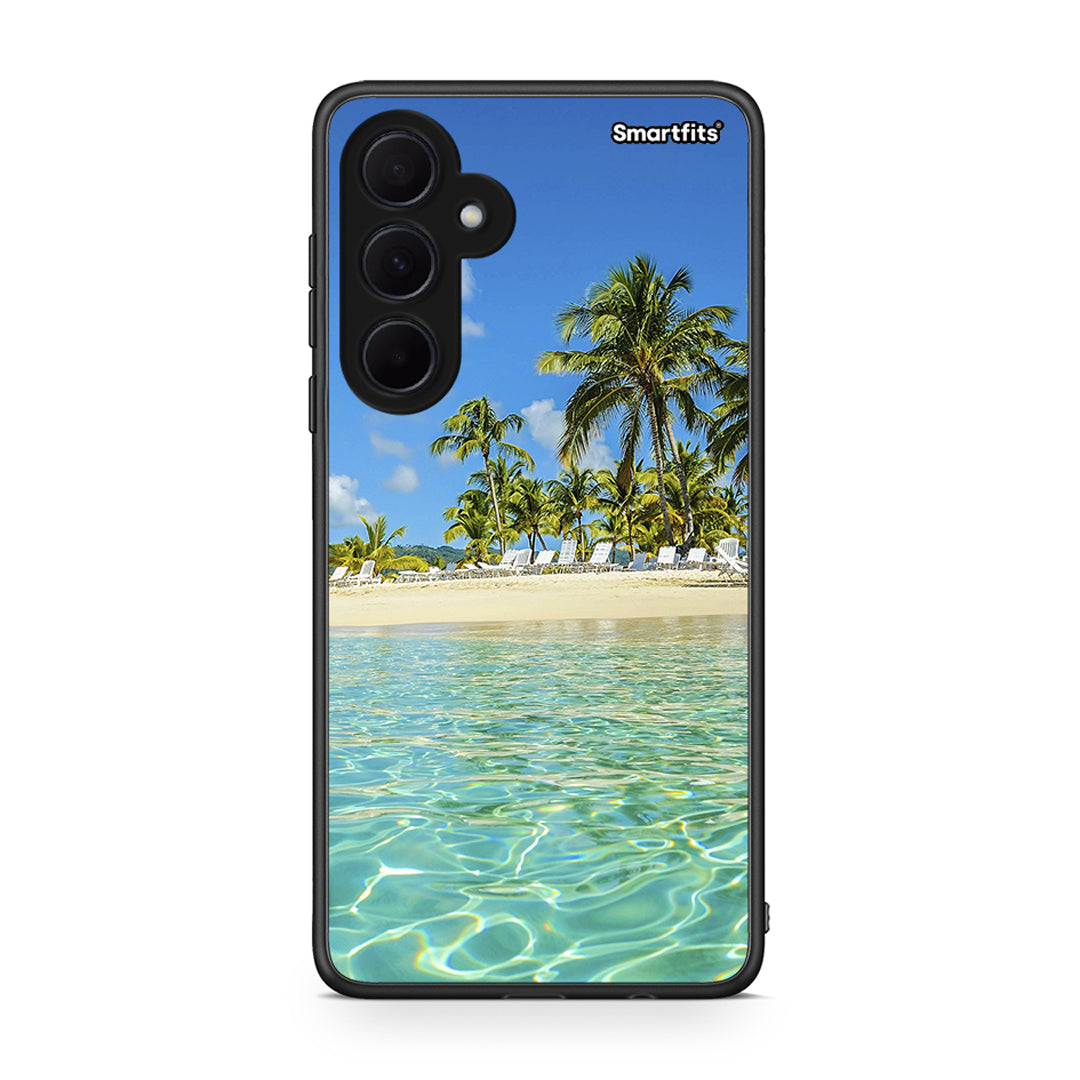 Samsung Galaxy A35 Tropical Vibes Θήκη από τη Smartfits με σχέδιο στο πίσω μέρος και μαύρο περίβλημα | Smartphone case with colorful back and black bezels by Smartfits