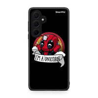 Thumbnail for Samsung Galaxy A35 Unicorn Deadpool θήκη από τη Smartfits με σχέδιο στο πίσω μέρος και μαύρο περίβλημα | Smartphone case with colorful back and black bezels by Smartfits