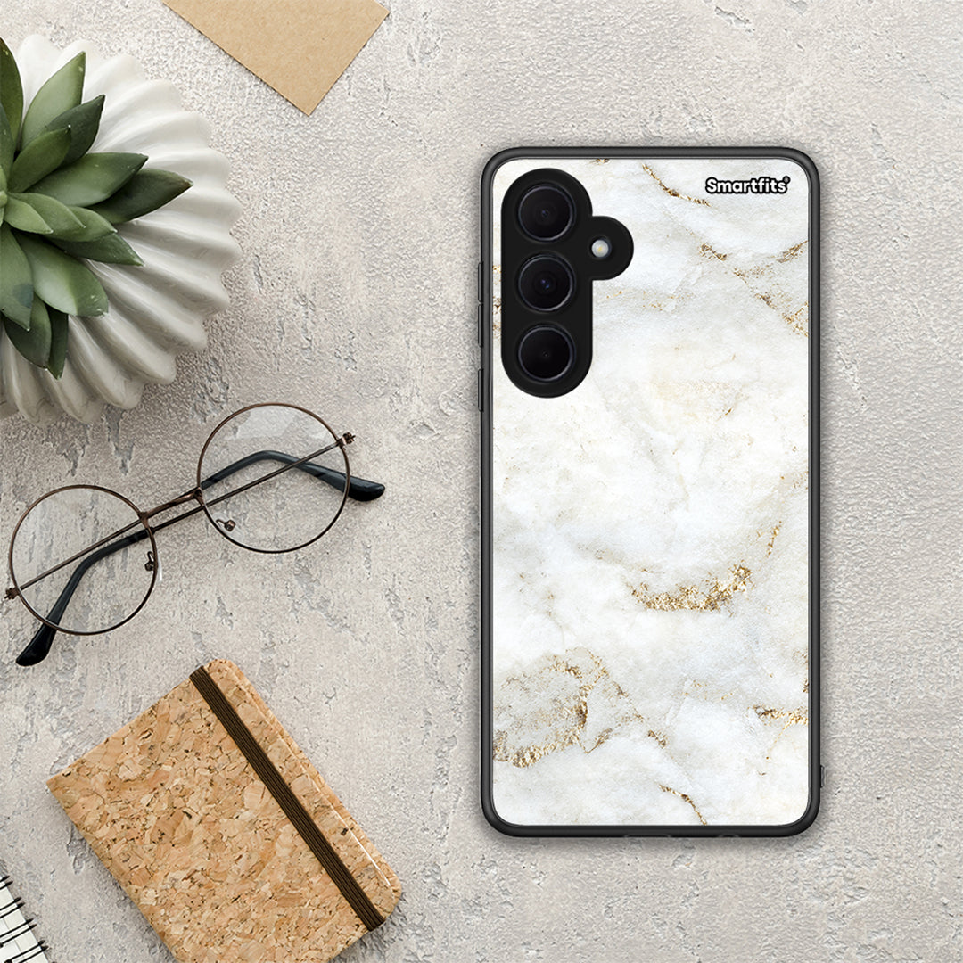 White Gold Marble - Samsung Galaxy A35 θήκη