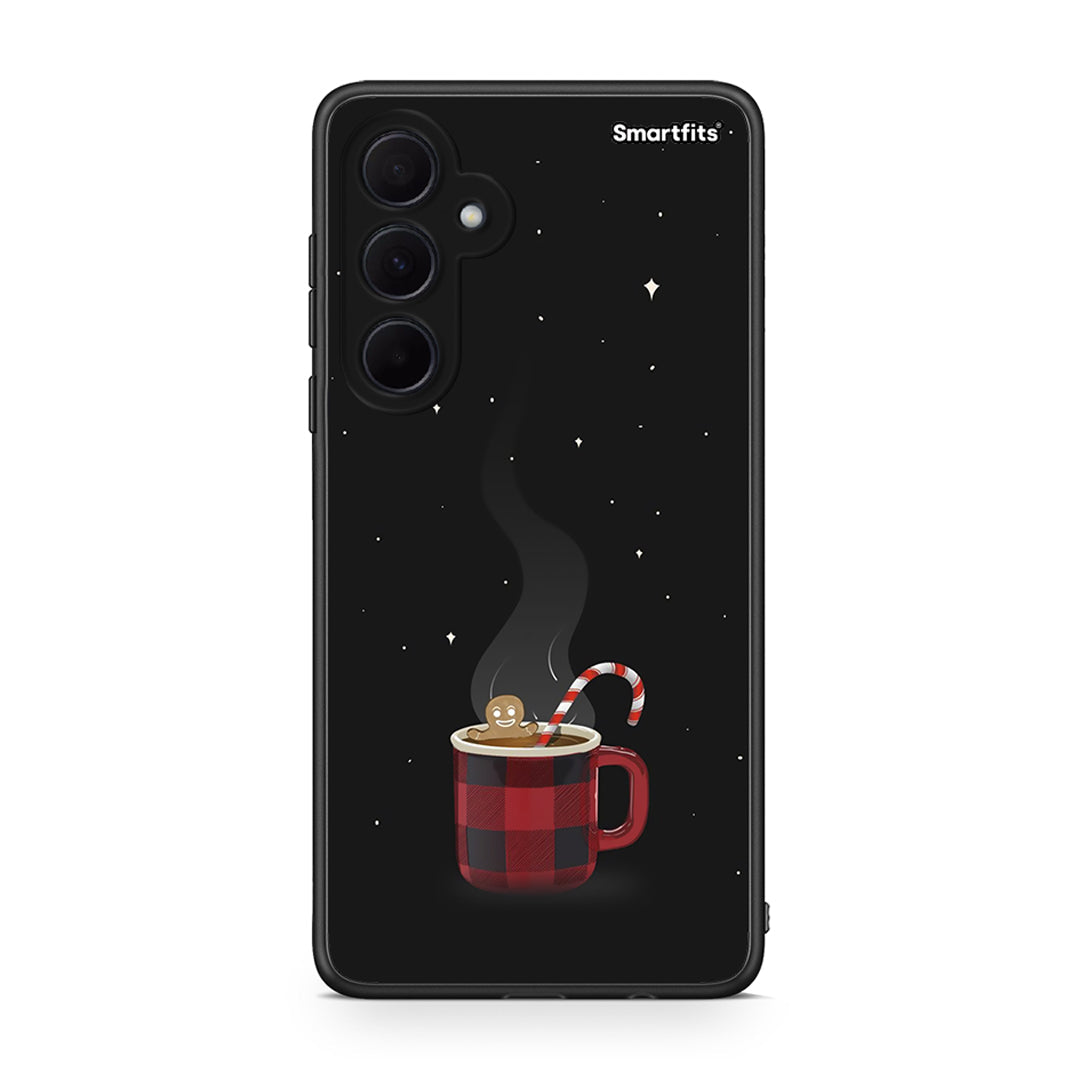 Samsung Galaxy A35 Xmas Bathing θήκη από τη Smartfits με σχέδιο στο πίσω μέρος και μαύρο περίβλημα | Smartphone case with colorful back and black bezels by Smartfits
