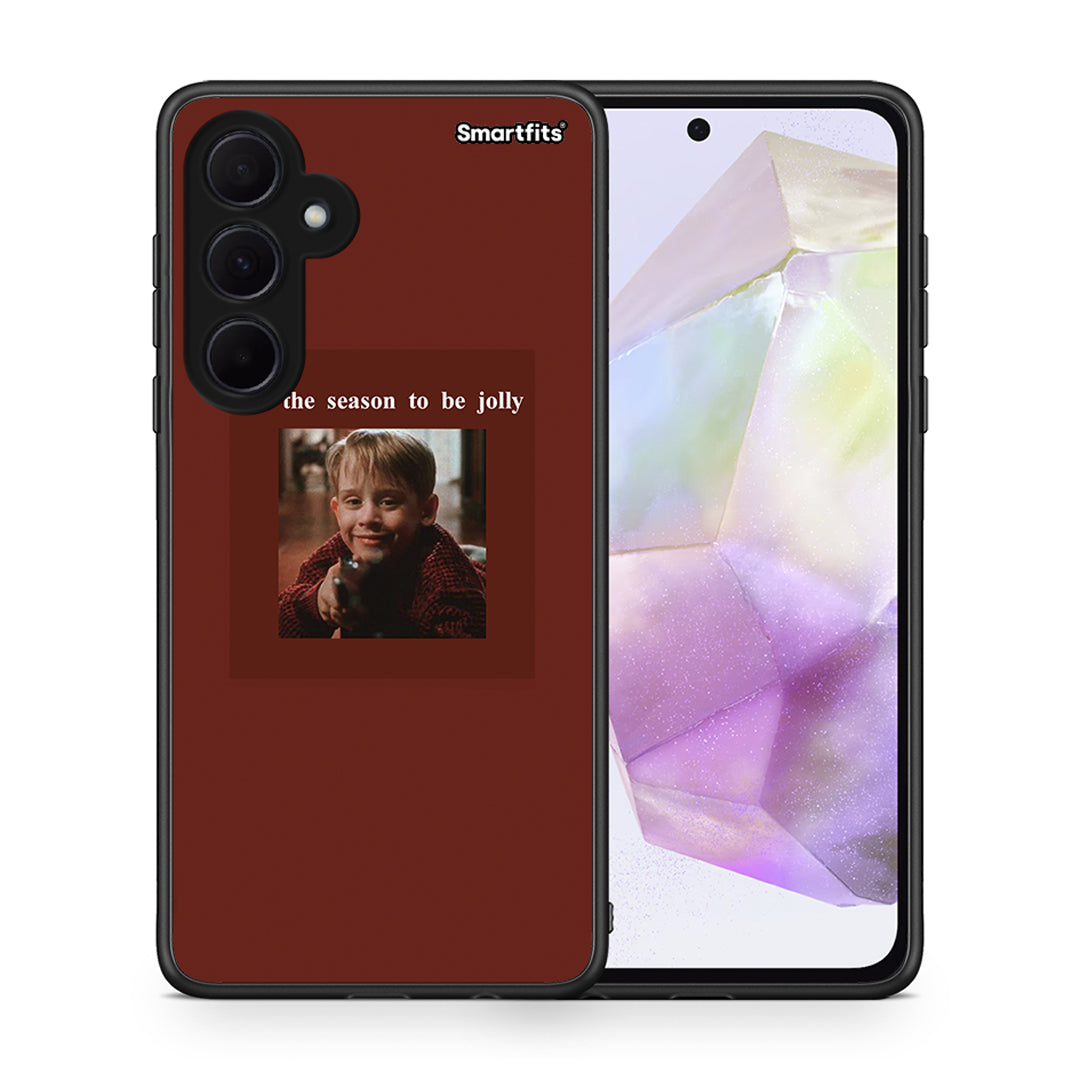 Θήκη Samsung Galaxy A35 Xmas Ultimate Spirit από τη Smartfits με σχέδιο στο πίσω μέρος και μαύρο περίβλημα | Samsung Galaxy A35 Xmas Ultimate Spirit case with colorful back and black bezels