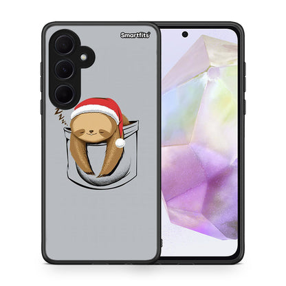 Θήκη Samsung Galaxy A35 Xmas Zzzz από τη Smartfits με σχέδιο στο πίσω μέρος και μαύρο περίβλημα | Samsung Galaxy A35 Xmas Zzzz case with colorful back and black bezels