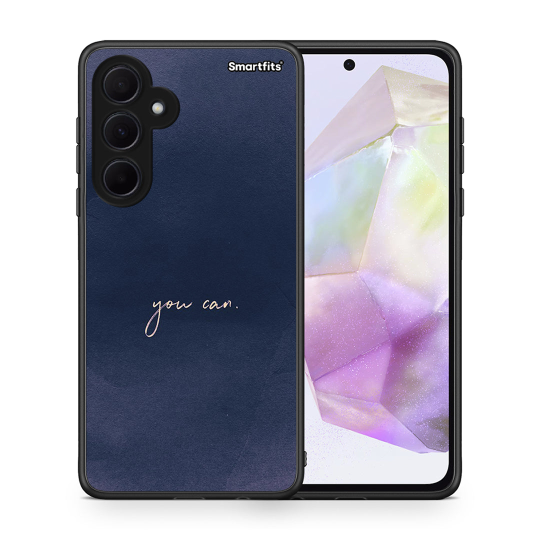 Θήκη Samsung Galaxy A35 You Can από τη Smartfits με σχέδιο στο πίσω μέρος και μαύρο περίβλημα | Samsung Galaxy A35 You Can case with colorful back and black bezels