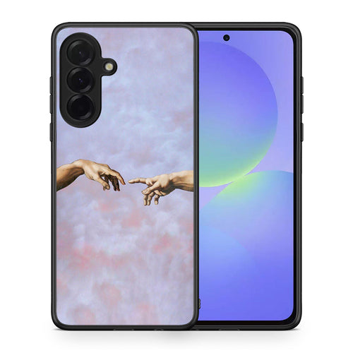 Θήκη Samsung Galaxy A36 Adam Hand από τη Smartfits με σχέδιο στο πίσω μέρος και μαύρο περίβλημα | Samsung Galaxy A36 Adam Hand case with colorful back and black bezels