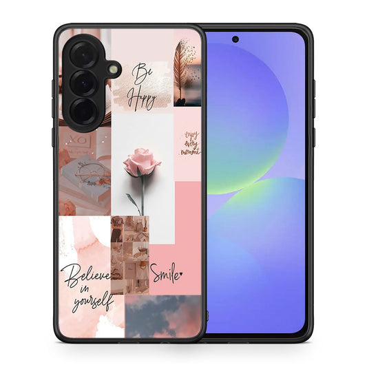 Θήκη Samsung Galaxy A36 Aesthetic Collage από τη Smartfits με σχέδιο στο πίσω μέρος και μαύρο περίβλημα | Samsung Galaxy A36 Aesthetic Collage case with colorful back and black bezels