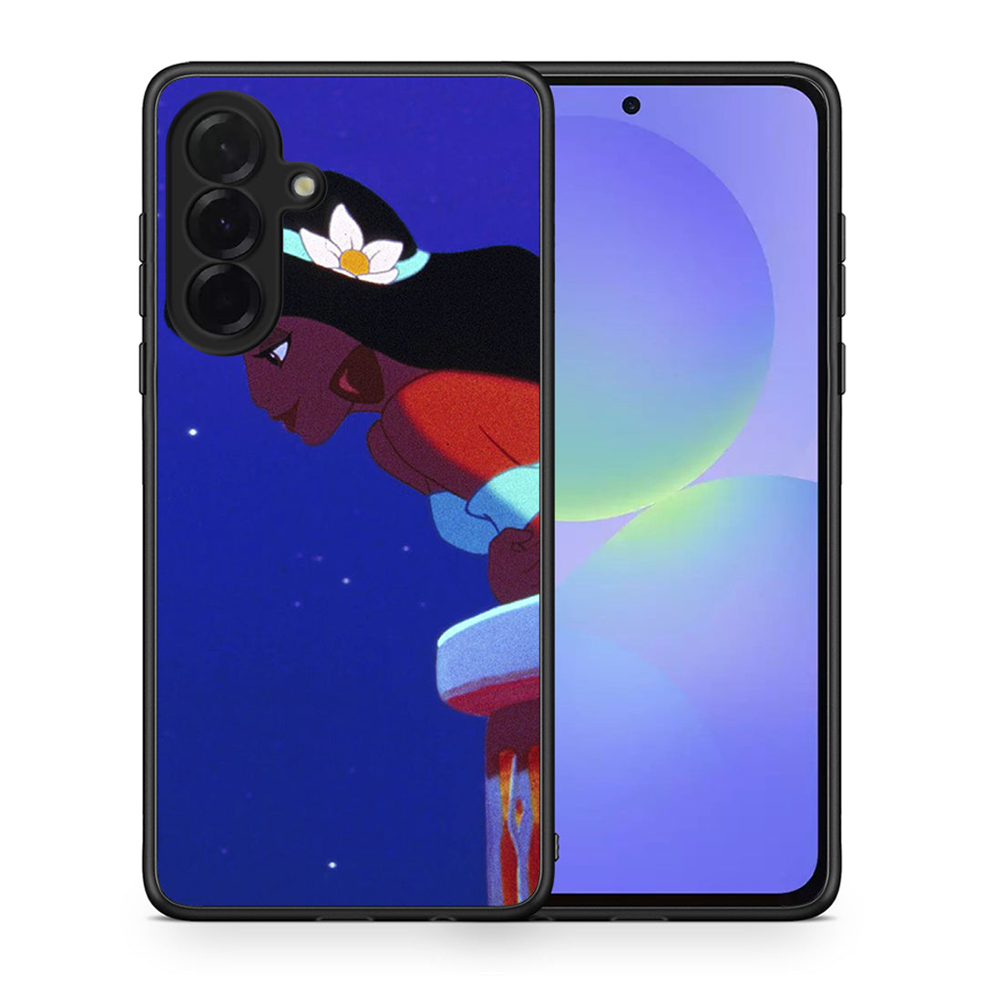 Θήκη Samsung Galaxy A36 Alladin And Jasmine Love 2 από τη Smartfits με σχέδιο στο πίσω μέρος και μαύρο περίβλημα | Samsung Galaxy A36 Alladin And Jasmine Love 2 case with colorful back and black bezels