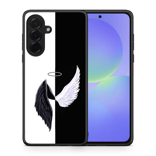 Θήκη Samsung Galaxy A36 Angels Demons από τη Smartfits με σχέδιο στο πίσω μέρος και μαύρο περίβλημα | Samsung Galaxy A36 Angels Demons case with colorful back and black bezels