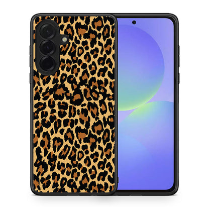Θήκη Samsung Galaxy A36 Leopard Animal από τη Smartfits με σχέδιο στο πίσω μέρος και μαύρο περίβλημα | Samsung Galaxy A36 Leopard Animal case with colorful back and black bezels