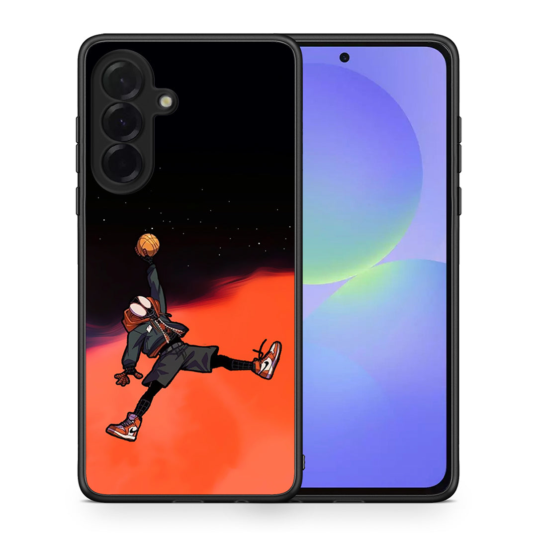 Θήκη Samsung Galaxy A36 Basketball Hero από τη Smartfits με σχέδιο στο πίσω μέρος και μαύρο περίβλημα | Samsung Galaxy A36 Basketball Hero case with colorful back and black bezels