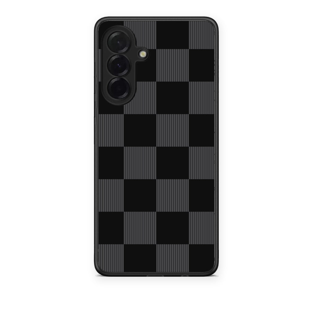 Θήκη Samsung Galaxy A36 Black and Charcoal Striped Checks από τη Smartfits με σχέδιο στο πίσω μέρος και μαύρο περίβλημα | Samsung Galaxy A36 Black and Charcoal Striped Checks case with colorful back and black bezels