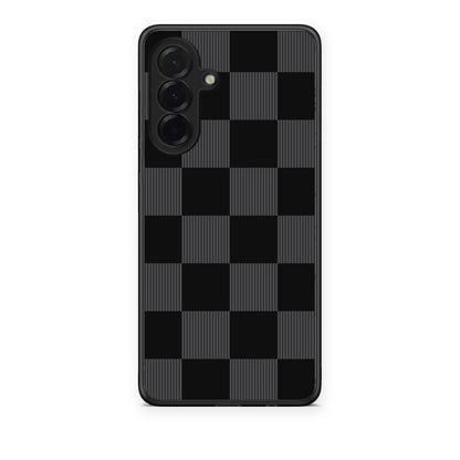 Θήκη Samsung Galaxy A36 Black and Charcoal Striped Checks από τη Smartfits με σχέδιο στο πίσω μέρος και μαύρο περίβλημα | Samsung Galaxy A36 Black and Charcoal Striped Checks case with colorful back and black bezels