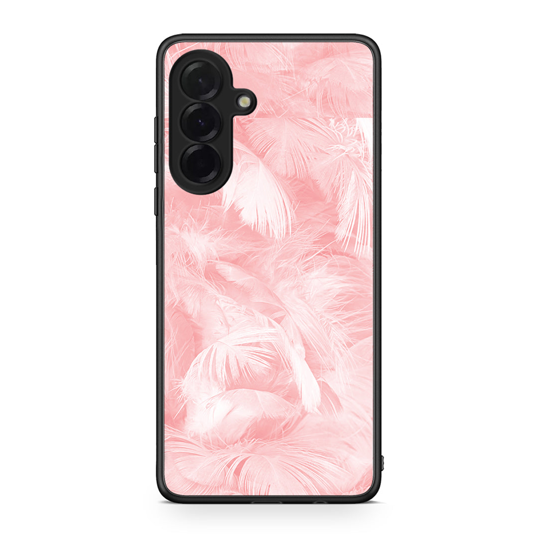 33 - Samsung Galaxy A36 Pink Feather Boho case, cover, bumper
