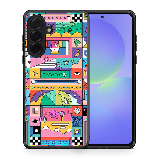 Θήκη Samsung Galaxy A36 Bubbles Soap από τη Smartfits με σχέδιο στο πίσω μέρος και μαύρο περίβλημα | Samsung Galaxy A36 Bubbles Soap case with colorful back and black bezels