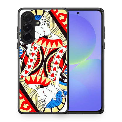 Θήκη Samsung Galaxy A36 Card Love από τη Smartfits με σχέδιο στο πίσω μέρος και μαύρο περίβλημα | Samsung Galaxy A36 Card Love case with colorful back and black bezels