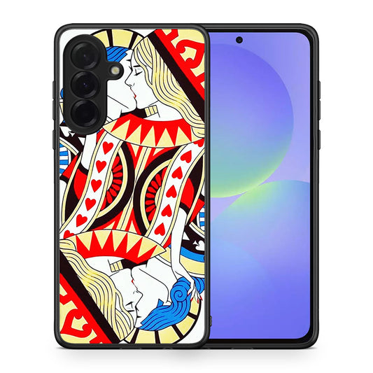 Θήκη Samsung Galaxy A36 Card Love από τη Smartfits με σχέδιο στο πίσω μέρος και μαύρο περίβλημα | Samsung Galaxy A36 Card Love case with colorful back and black bezels