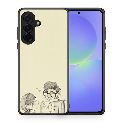 Θήκη Samsung Galaxy A36 Carl And Ellie από τη Smartfits με σχέδιο στο πίσω μέρος και μαύρο περίβλημα | Samsung Galaxy A36 Carl And Ellie case with colorful back and black bezels