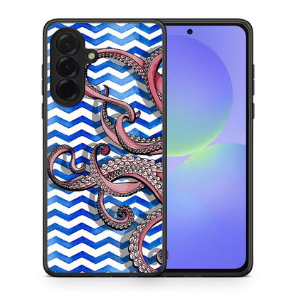 Θήκη Samsung Galaxy A36 Chevron Devilfish από τη Smartfits με σχέδιο στο πίσω μέρος και μαύρο περίβλημα | Samsung Galaxy A36 Chevron Devilfish case with colorful back and black bezels