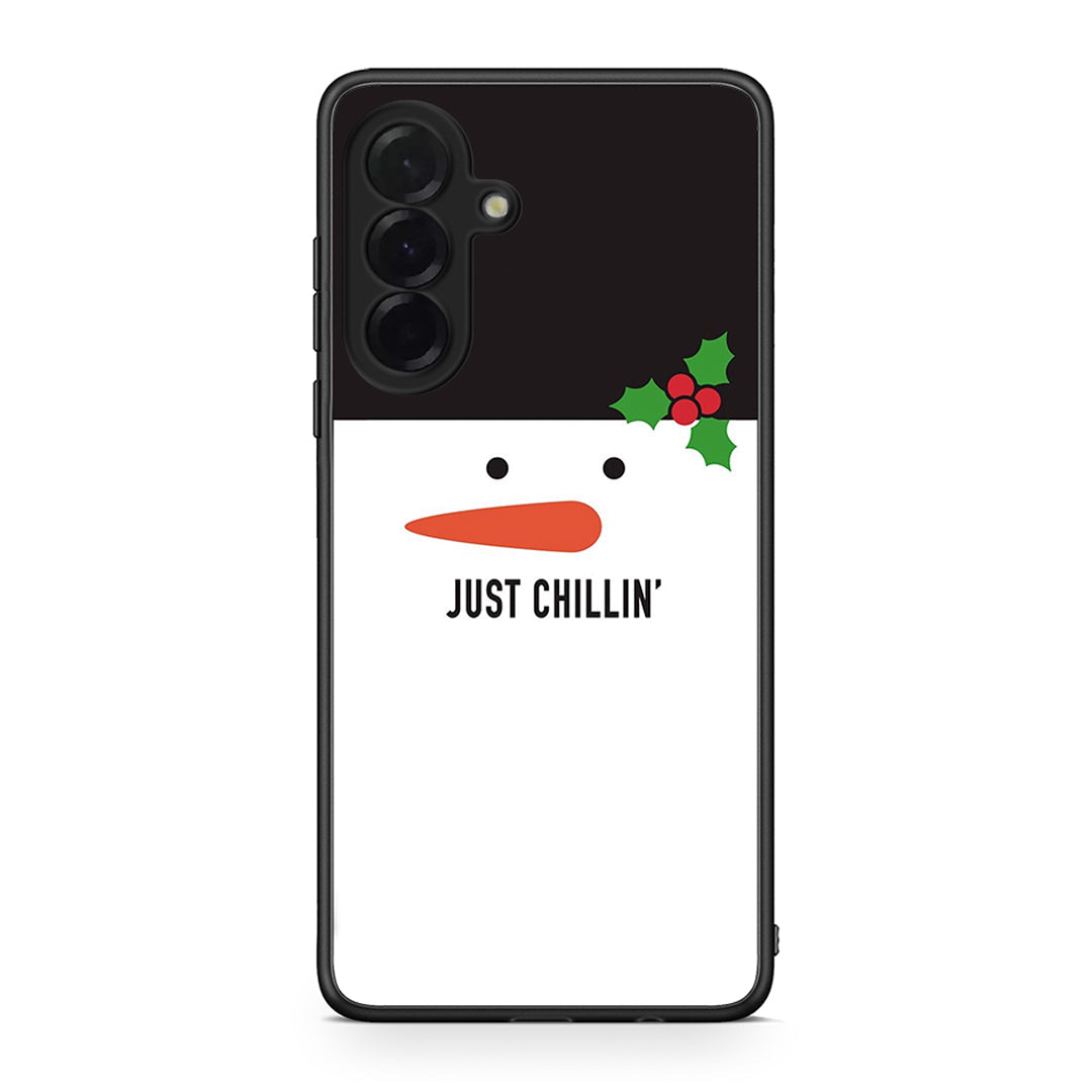 Samsung Galaxy A36 Christmas Chillin θήκη από τη Smartfits με σχέδιο στο πίσω μέρος και μαύρο περίβλημα | Smartphone case with colorful back and black bezels by Smartfits