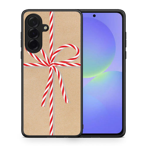 Θήκη Samsung Galaxy A36 Christmas Gift από τη Smartfits με σχέδιο στο πίσω μέρος και μαύρο περίβλημα | Samsung Galaxy A36 Christmas Gift case with colorful back and black bezels