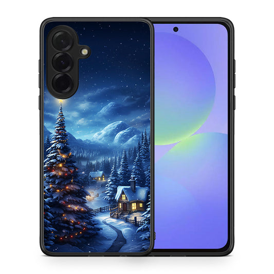 Θήκη Samsung Galaxy A36 Christmas Scenery από τη Smartfits με σχέδιο στο πίσω μέρος και μαύρο περίβλημα | Samsung Galaxy A36 Christmas Scenery case with colorful back and black bezels