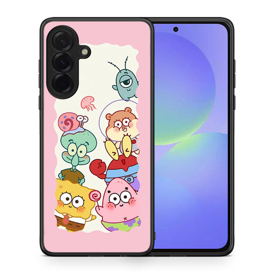 Θήκη Samsung Galaxy A36 Cute Companion από τη Smartfits με σχέδιο στο πίσω μέρος και μαύρο περίβλημα | Samsung Galaxy A36 Cute Companion case with colorful back and black bezels