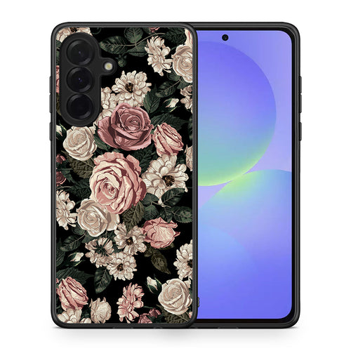 Θήκη Samsung Galaxy A36 Wild Roses Flower από τη Smartfits με σχέδιο στο πίσω μέρος και μαύρο περίβλημα | Samsung Galaxy A36 Wild Roses Flower case with colorful back and black bezels