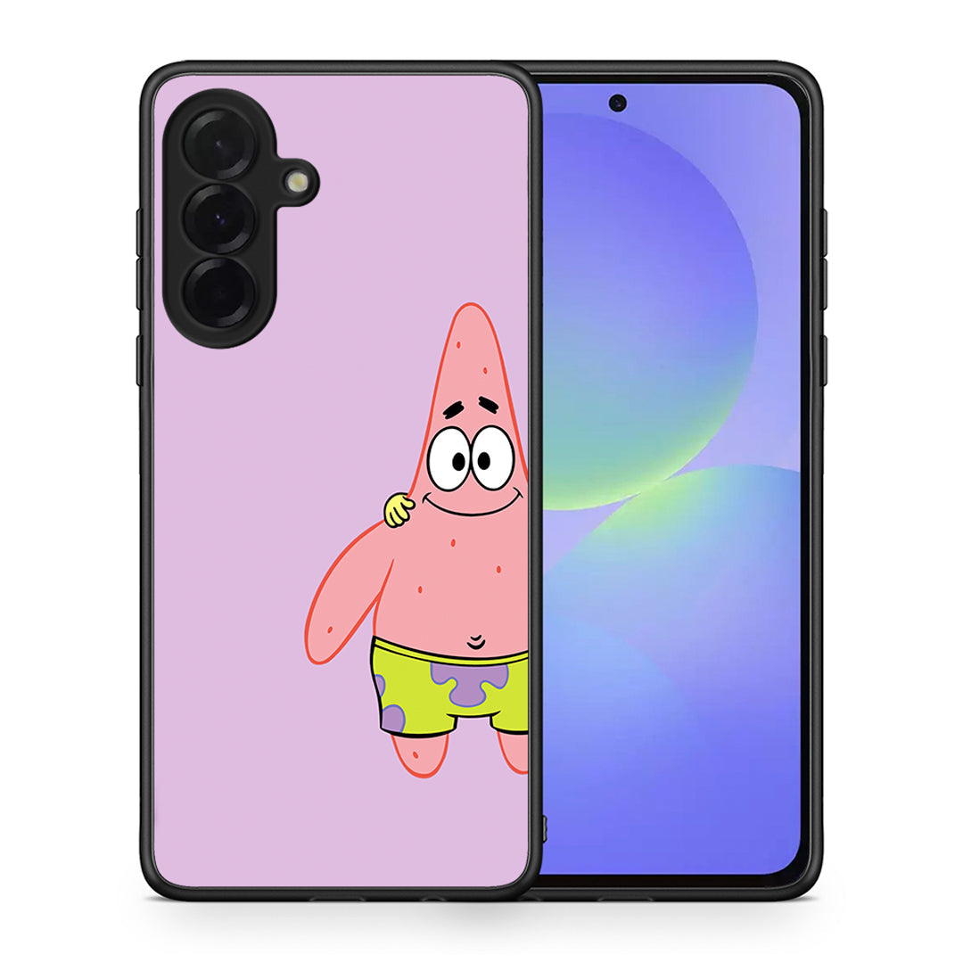 Θήκη Samsung Galaxy A36 Friends Patrick από τη Smartfits με σχέδιο στο πίσω μέρος και μαύρο περίβλημα | Samsung Galaxy A36 Friends Patrick case with colorful back and black bezels