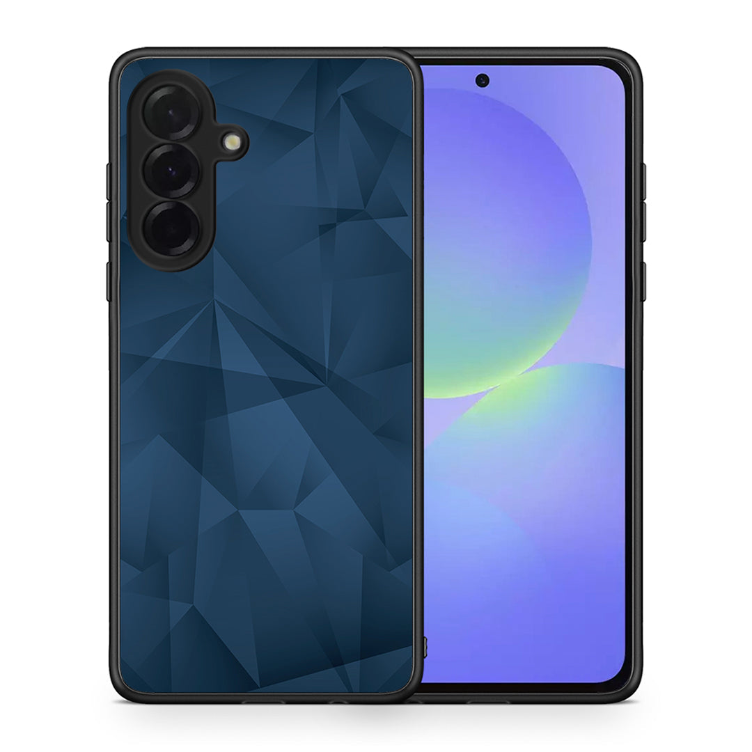 Θήκη Samsung Galaxy A36 Blue Abstract Geometric από τη Smartfits με σχέδιο στο πίσω μέρος και μαύρο περίβλημα | Samsung Galaxy A36 Blue Abstract Geometric case with colorful back and black bezels