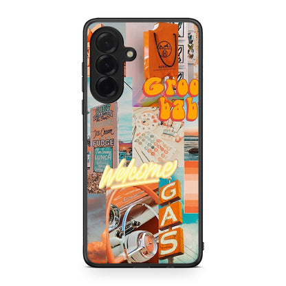 Samsung Galaxy A36 Groovy Babe Θήκη Αγίου Βαλεντίνου από τη Smartfits με σχέδιο στο πίσω μέρος και μαύρο περίβλημα | Smartphone case with colorful back and black bezels by Smartfits