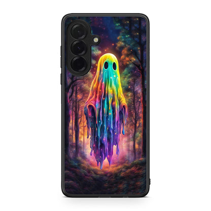 Samsung Galaxy A36 Halloween Ghost θήκη από τη Smartfits με σχέδιο στο πίσω μέρος και μαύρο περίβλημα | Smartphone case with colorful back and black bezels by Smartfits