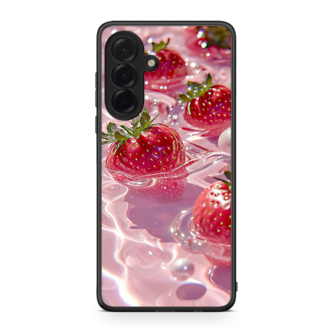 Samsung Galaxy A36 Juicy Strawberries θήκη από τη Smartfits με σχέδιο στο πίσω μέρος και μαύρο περίβλημα | Smartphone case with colorful back and black bezels by Smartfits